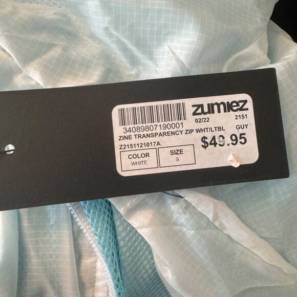 NWT Zine S White Hooded Mesh Windbreaker Jacket Athleisure Sports Tennis - Picture 9 of 15